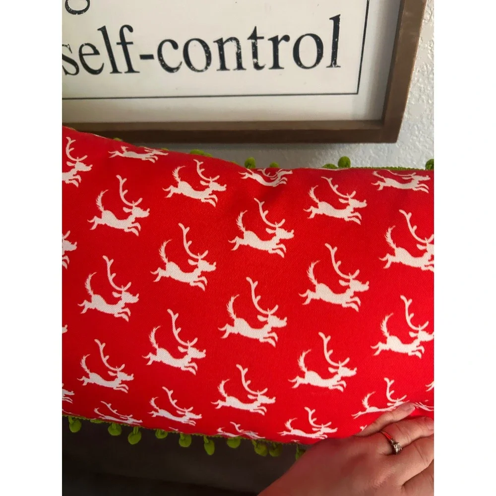 Dr Seuss The Grinch Christmas Decorative Pillow Set 3pc Merry Grinchmas Pom Pom